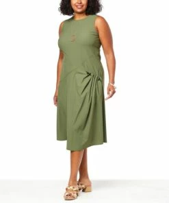 New 🎉 MarlaWynne Stretch Tech 👗 Dress With Slouch Pocket Black 😉 -Outlet MarlaWynne Sales unnamed file 1048