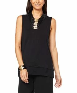 Cheap 🔥 MarlaWynne WynneLayers Mixed Media Tank Black 🤩 -Outlet MarlaWynne Sales unnamed file 1064