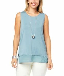 Cheap 🔥 MarlaWynne WynneLayers Mixed Media Tank Black 🤩 -Outlet MarlaWynne Sales unnamed file 1068