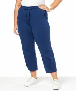 Top 10 ❤️ MarlaWynne WynneLounge Pull-On Drawstring Fold-Hem Pant Indigo 👏 -Outlet MarlaWynne Sales unnamed file 1101