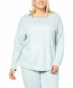 Discount 🧨 MarlaWynne WynneLayers Cotton-Linen Blend Hoodie Pale Blue 🥰 -Outlet MarlaWynne Sales unnamed file 1111