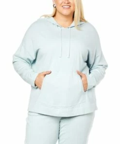 Discount 🧨 MarlaWynne WynneLayers Cotton-Linen Blend Hoodie Pale Blue 🥰 -Outlet MarlaWynne Sales unnamed file 1112