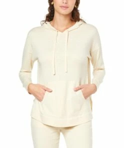 Discount 🧨 MarlaWynne WynneLayers Cotton-Linen Blend Hoodie Pale Blue 🥰 -Outlet MarlaWynne Sales unnamed file 1113