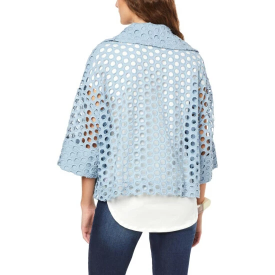 New 🌟 MarlaWynne WynneLayers Eyelet Novelty Jacket Cloud 🎉 4 New 🌟 MarlaWynne WynneLayers Eyelet Novelty Jacket Cloud 🎉 - Image 2