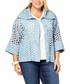 New 🌟 MarlaWynne WynneLayers Eyelet Novelty Jacket Cloud 🎉 10 New 🌟 MarlaWynne WynneLayers Eyelet Novelty Jacket Cloud 🎉 -Outlet MarlaWynne Sales unnamed file 1141