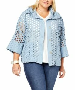 New 🌟 MarlaWynne WynneLayers Eyelet Novelty Jacket Cloud 🎉 13 New 🌟 MarlaWynne WynneLayers Eyelet Novelty Jacket Cloud 🎉 -Outlet MarlaWynne Sales unnamed file 1144