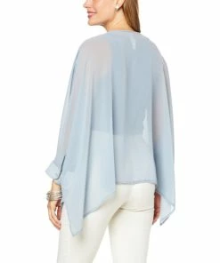 Budget 😍 MarlaWynne WynneLayers Unstructured Chiffon 👕 Shirt With Double Placket Black 🤩 -Outlet MarlaWynne Sales unnamed file 1153