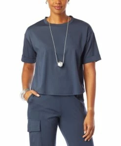 Brand new ❤️ MarlaWynne WynneLayers Polished Jersey Knit Box Tee Inky Blue 😍 -Outlet MarlaWynne Sales unnamed file 1218