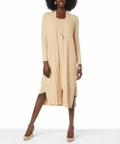 Cheapest 🥰 MarlaWynne Variegated Rib Knit Duster Almond ✔️ -Outlet MarlaWynne Sales unnamed file 1242