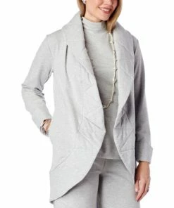 Hot Sale 🎁 MarlaWynne WynneLayers French Terry Quilted Cocoon Topper Light Heather Gray 😍 -Outlet MarlaWynne Sales unnamed file 1250