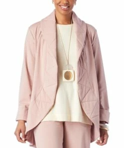 Hot Sale 🎁 MarlaWynne WynneLayers French Terry Quilted Cocoon Topper Light Heather Gray 😍 -Outlet MarlaWynne Sales unnamed file 1251