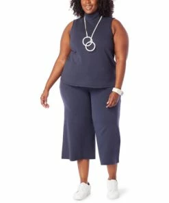 Promo 🔥 MarlaWynne WynneLayers Mock-Neck Sleeveless Top Ecru 🔔 -Outlet MarlaWynne Sales unnamed file 1256