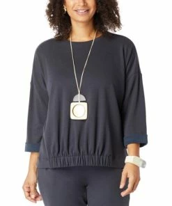 Best Pirce 👍 MarlaWynne WynneLayers Microfleece Gathered-Hem Top Rose 🔥 -Outlet MarlaWynne Sales unnamed file 1280