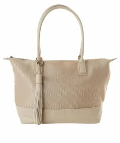 Cheapest ๐ MarlaWynne Mesh Recycled Tassel Tote Champagne ๐