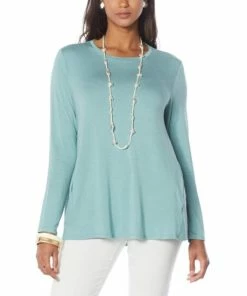 Discount 🎁 MarlaWynne Jersey Knit Butterfly Tee With Pockets Light Heather Gray ❤️ -Outlet MarlaWynne Sales unnamed file 1316