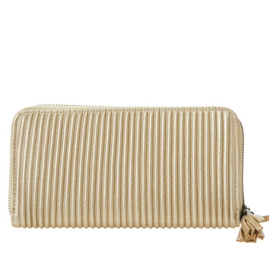 Hot Sale ✨ MarlaWynne Corrugated Zip-Around Wallet Blue Gray ⌛ 3 Hot Sale ✨ MarlaWynne Corrugated Zip-Around Wallet Blue Gray ⌛