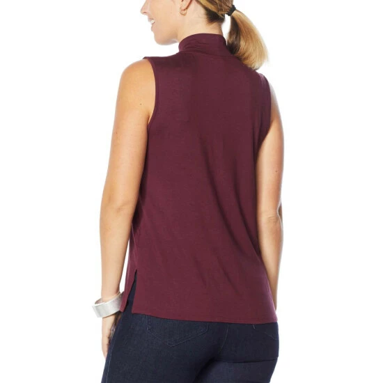 New ๐ MarlaWynne WynneLayers Mock-Neck Sleeveless Top Burgundy โญ 4 New ๐ MarlaWynne WynneLayers Mock-Neck Sleeveless Top Burgundy โญ - Image 2