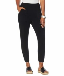 New 🎉 MarlaWynne WynneLayers Jersey Knit Pull-On Jogger Pant Black 🥰 -Outlet MarlaWynne Sales unnamed file 1359