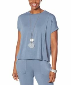 Brand new 🌟 MarlaWynne WynneLayers Overlapping Jersey Knit Top Light Heather Gray 👍 -Outlet MarlaWynne Sales unnamed file 1369