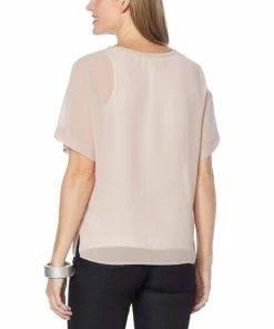 Flash Sale 💯 MarlaWynne WynneLayers Short-Sleeve Chiffon Tee With Pocket Basil 🔥 -Outlet MarlaWynne Sales unnamed file 1372