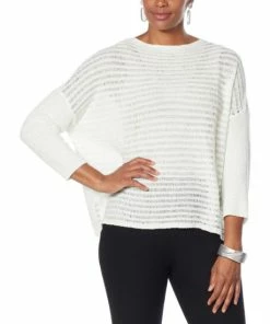 Cheapest 😀 MarlaWynne WynneLayers Unstructured Open Stitch Sweater Black 💯 -Outlet MarlaWynne Sales unnamed file 1383