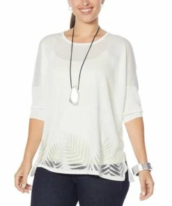 Hot Sale 🎁 MarlaWynne WynneLayers Burnout Knit Poncho Top Light Heather Gray ✨ -Outlet MarlaWynne Sales unnamed file 1397