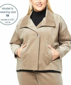 Wholesale ✔️ MarlaWynne WynneLayers Unstructured Hi-Low Collar Jacket Taupe ❤️ -Outlet MarlaWynne Sales unnamed file 1445