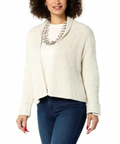 Hot Sale 😉 MarlaWynne WynneLayers Open Front Cardigan With Fold Back Collar Khaki 🧨 -Outlet MarlaWynne Sales unnamed file 145