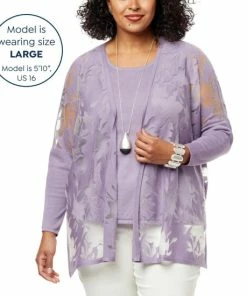 Flash Sale ❤️ MarlaWynne WynneLayers Sheer Floral Patterned Topper Cloud 😉 -Outlet MarlaWynne Sales unnamed file 1451