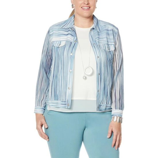 Hot Sale โญ MarlaWynne WynneLayers Chiffon Jacket Cloud ๐ 5 Hot Sale โญ MarlaWynne WynneLayers Chiffon Jacket Cloud ๐ - Image 3