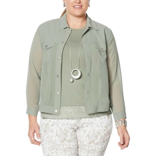 Hot Sale โญ MarlaWynne WynneLayers Chiffon Jacket Cloud ๐ 11 Hot Sale โญ MarlaWynne WynneLayers Chiffon Jacket Cloud ๐ - Image 9