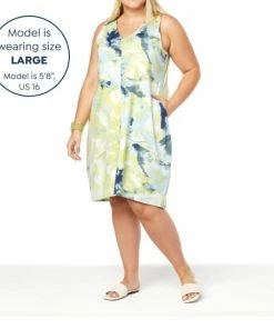 Buy 🧨 MarlaWynne Print Polished Knit Lantern 👗 Dress Marigold Watercolor 🤩 -Outlet MarlaWynne Sales unnamed file 1492