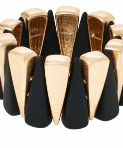 Best reviews of 😀 MarlaWynne Triangle Stretch Bracelet Goldtone/black 🎁 -Outlet MarlaWynne Sales unnamed file 150