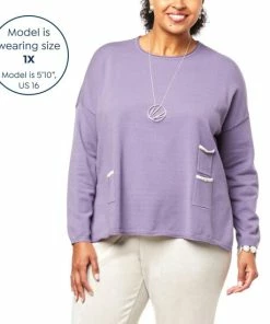 Hot Sale 😀 MarlaWynne WynneLayers Soft Knit Triple Pocket Sweater Cadet 🌟 -Outlet MarlaWynne Sales unnamed file 1538
