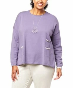 Hot Sale 😀 MarlaWynne WynneLayers Soft Knit Triple Pocket Sweater Cadet 🌟 -Outlet MarlaWynne Sales unnamed file 1543