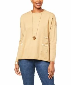 Hot Sale 😀 MarlaWynne WynneLayers Soft Knit Triple Pocket Sweater Cadet 🌟 -Outlet MarlaWynne Sales unnamed file 1546