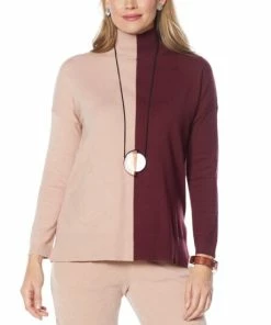 Promo 🔥 MarlaWynne WynneLayers Colorblocked SoftKNIT Mock Neck Top Twilight Blue 🤩 -Outlet MarlaWynne Sales unnamed file 1551