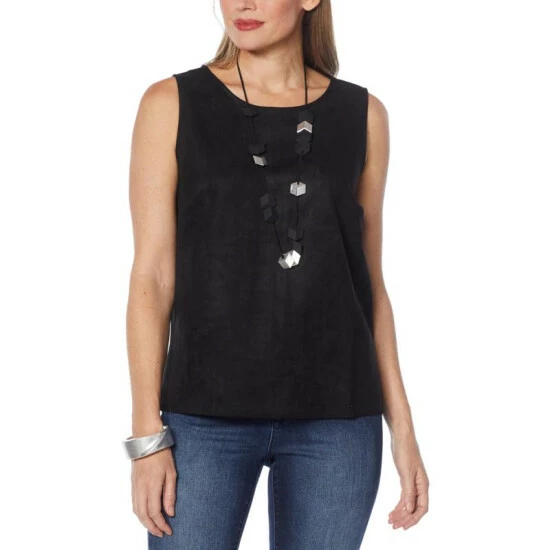 Best Pirce ⭐ MarlaWynne WynneLayers Faux Suede Sleeveless Shell Burgundy 🥰 9 Best Pirce ⭐ MarlaWynne WynneLayers Faux Suede Sleeveless Shell Burgundy 🥰 - Image 7