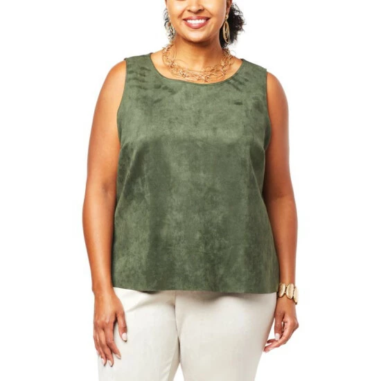 Best Pirce ⭐ MarlaWynne WynneLayers Faux Suede Sleeveless Shell Burgundy 🥰 14 Best Pirce ⭐ MarlaWynne WynneLayers Faux Suede Sleeveless Shell Burgundy 🥰 - Image 12