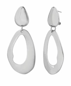 Flash Sale ⭐ MarlaWynne Freeform Oval Cutout Drop Earrings Silvertone 💯 -Outlet MarlaWynne Sales unnamed file 1619