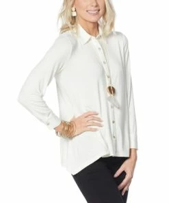 Best deal ๐ MarlaWynne WynneLayers Button-Front Butterfly ๐ Shirt Black ๐ฅ