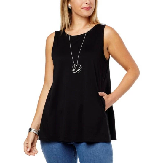 Brand new ๐งจ MarlaWynne WynneLayers Sorona Knit Sleeveless Butterfly Tee With Pockets Sea Blue ๐ 5 Brand new ๐งจ MarlaWynne WynneLayers Sorona Knit Sleeveless Butterfly Tee With Pockets Sea Blue ๐ - Image 3