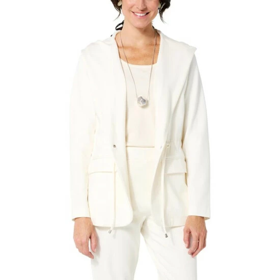 Best deal ⭐ MarlaWynne WynneLayers Double Knit Hooded Drawstring Jacket Creme Fraiche 😀 12 Best deal ⭐ MarlaWynne WynneLayers Double Knit Hooded Drawstring Jacket Creme Fraiche 😀 - Image 10