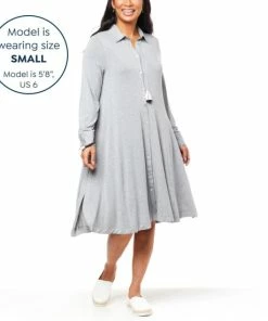 New ⭐ MarlaWynne WynneLayers Viscose 👚 Shirt 👗 Dress Light Heather Gray 🛒 -Outlet MarlaWynne Sales unnamed file 1722