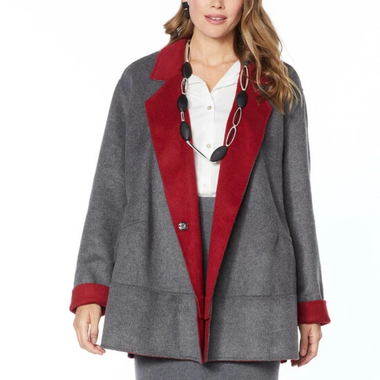 Best Sale ๐ MarlaWynne WynneLayers Reversible Melton Car ๐งฅ Coat Light Heather Gray โ 4 Best Sale ๐ MarlaWynne WynneLayers Reversible Melton Car ๐งฅ Coat Light Heather Gray โ - Image 2
