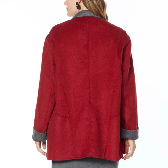 Best Sale ๐ MarlaWynne WynneLayers Reversible Melton Car ๐งฅ Coat Light Heather Gray โ 5 Best Sale ๐ MarlaWynne WynneLayers Reversible Melton Car ๐งฅ Coat Light Heather Gray โ - Image 3