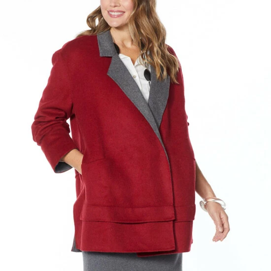 Best Sale ๐ MarlaWynne WynneLayers Reversible Melton Car ๐งฅ Coat Light Heather Gray โ 6 Best Sale ๐ MarlaWynne WynneLayers Reversible Melton Car ๐งฅ Coat Light Heather Gray โ - Image 4