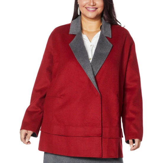 Best Sale ๐ MarlaWynne WynneLayers Reversible Melton Car ๐งฅ Coat Light Heather Gray โ 8 Best Sale ๐ MarlaWynne WynneLayers Reversible Melton Car ๐งฅ Coat Light Heather Gray โ - Image 6