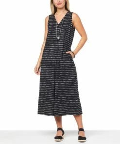 Wholesale ❤️ MarlaWynne WynneLayers Space-Dyed Striped Jumpsuit Mink 🎁