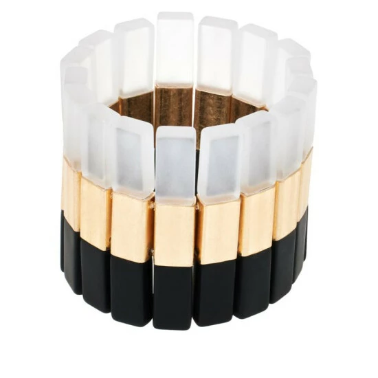 Promo ๐ MarlaWynne Colorblock Stretch Bracelet Goldtone/black ๐ 5 Promo ๐ MarlaWynne Colorblock Stretch Bracelet Goldtone/black ๐ - Image 3